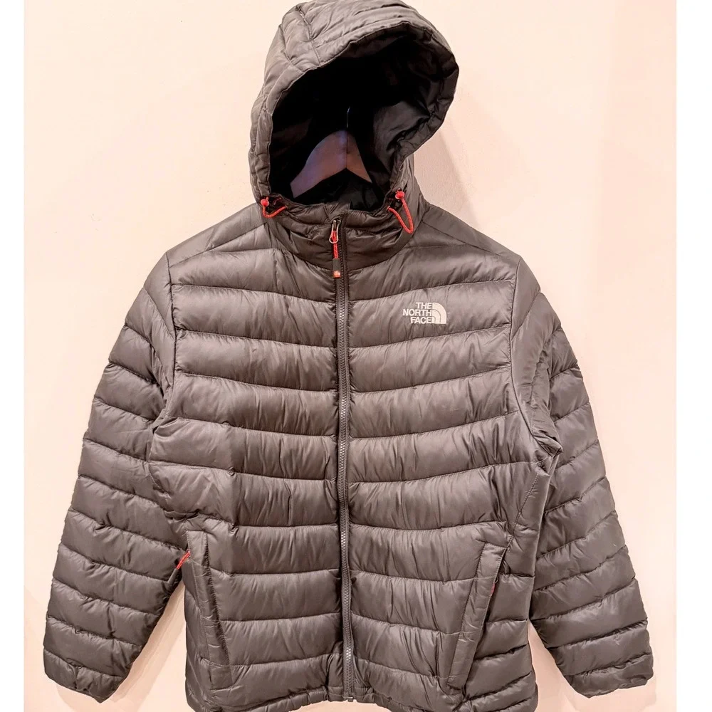 The North Face Summit Series Mens Black Goose Down Puffer Hooded Jacket Large